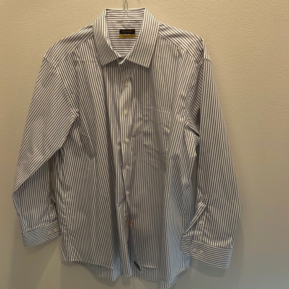 Club Room‎ Long Sleeve Button Up Dress Shirt Size: 18 34/35 Wrinkle Free - Picture 1 of 7